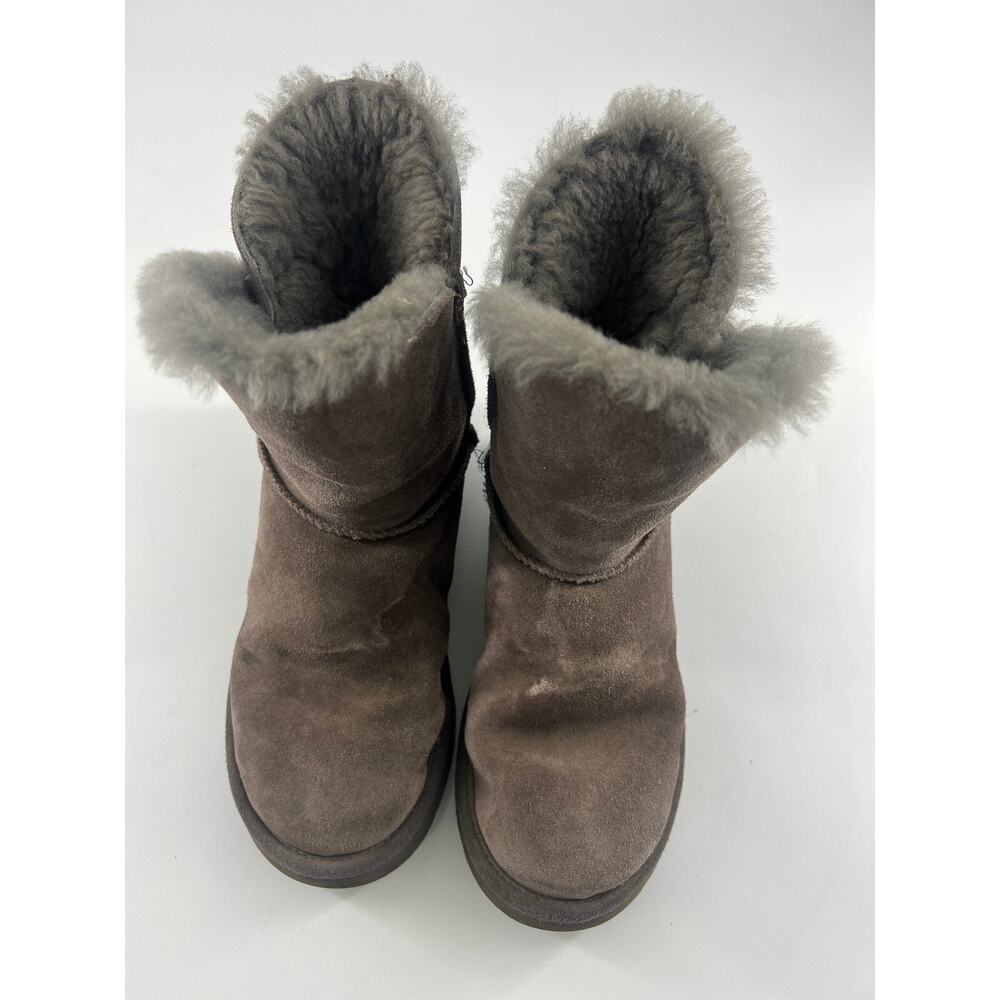 Ugg Constatine Satin Ribbon Boots Womens Size 7 Gray Charcoal Warm Y2K - Picture 5 of 9